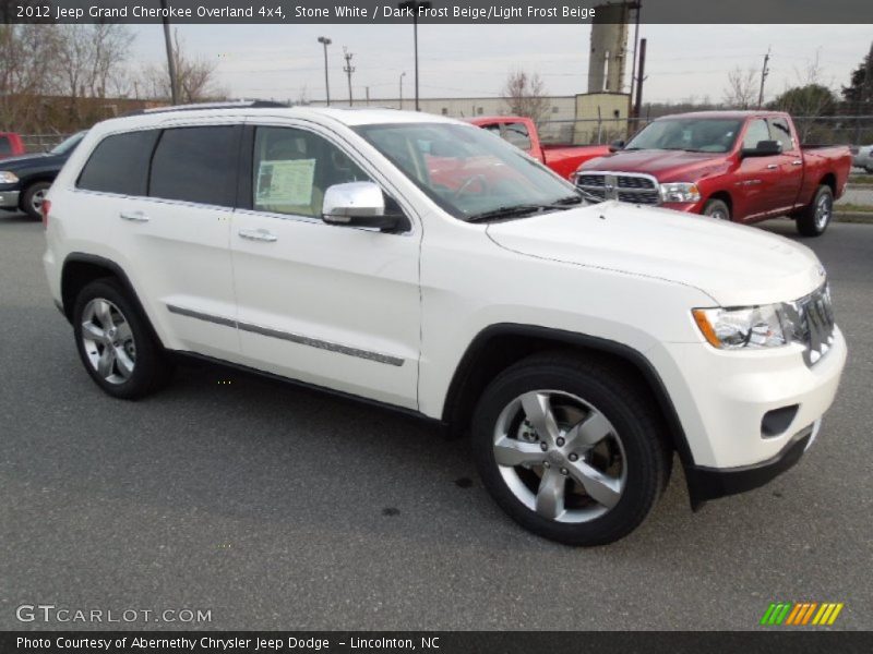 Stone White / Dark Frost Beige/Light Frost Beige 2012 Jeep Grand Cherokee Overland 4x4