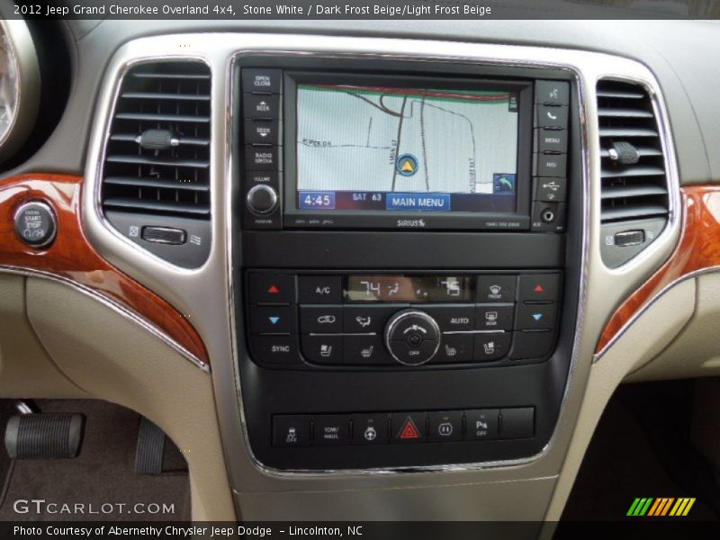 Stone White / Dark Frost Beige/Light Frost Beige 2012 Jeep Grand Cherokee Overland 4x4