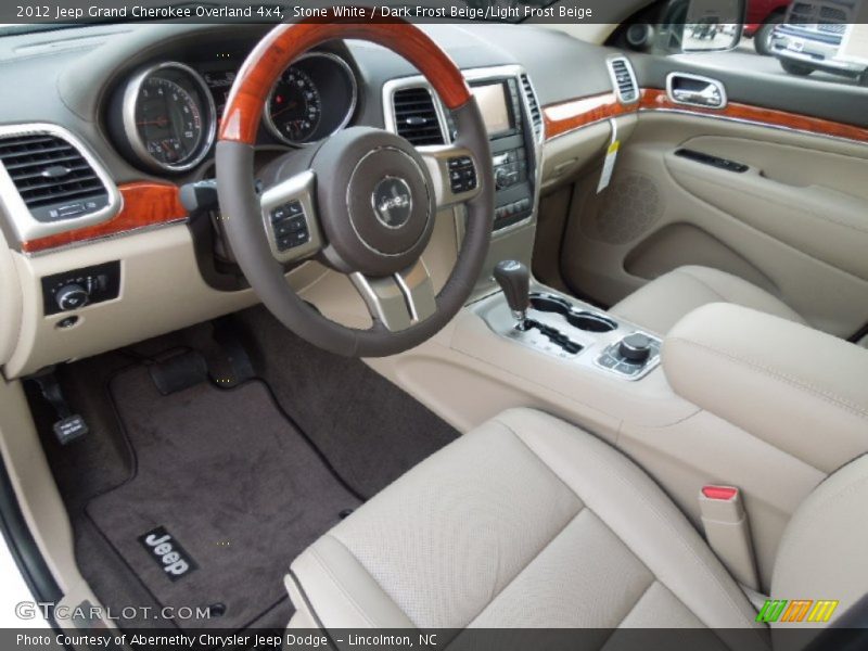 Stone White / Dark Frost Beige/Light Frost Beige 2012 Jeep Grand Cherokee Overland 4x4