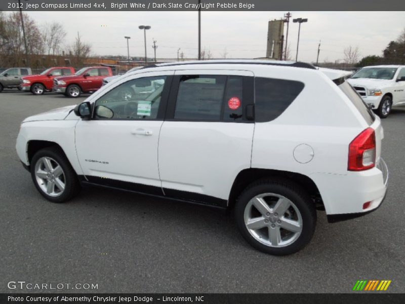 Bright White / Dark Slate Gray/Light Pebble Beige 2012 Jeep Compass Limited 4x4