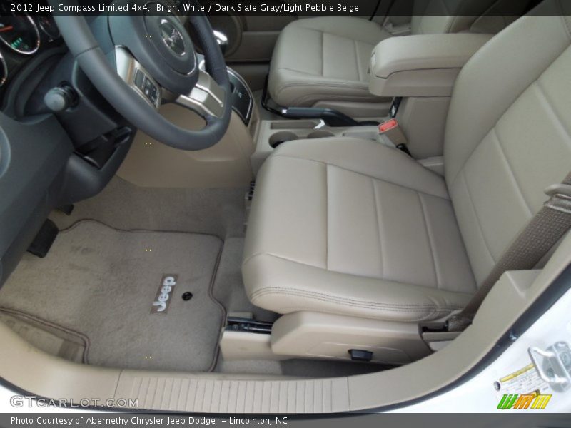 Bright White / Dark Slate Gray/Light Pebble Beige 2012 Jeep Compass Limited 4x4