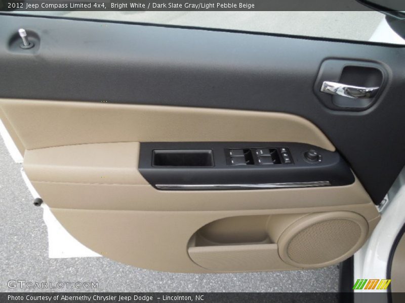 Bright White / Dark Slate Gray/Light Pebble Beige 2012 Jeep Compass Limited 4x4