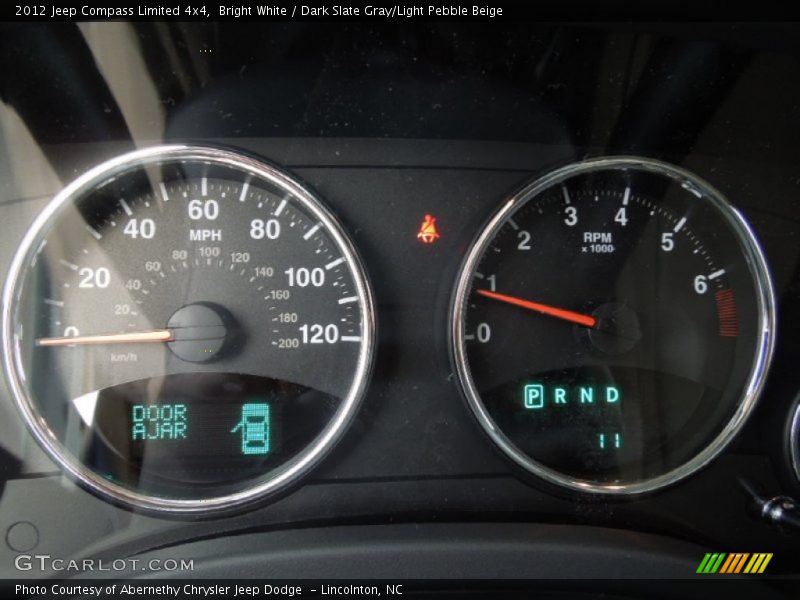 Bright White / Dark Slate Gray/Light Pebble Beige 2012 Jeep Compass Limited 4x4