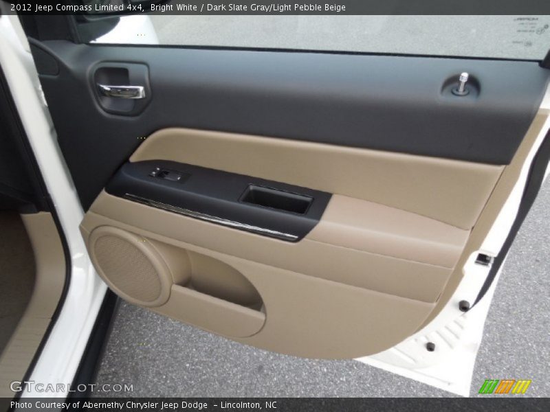 Bright White / Dark Slate Gray/Light Pebble Beige 2012 Jeep Compass Limited 4x4