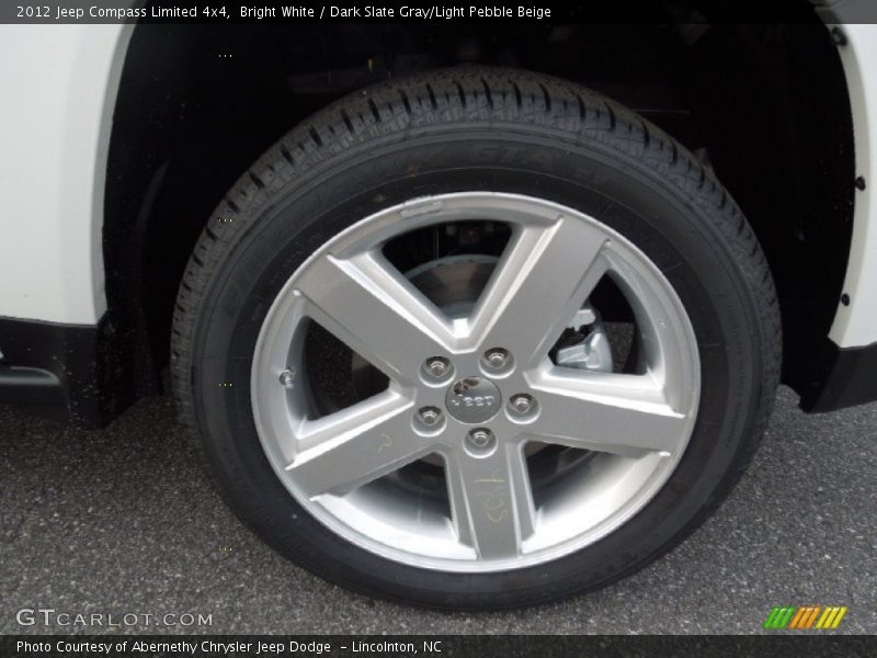 Bright White / Dark Slate Gray/Light Pebble Beige 2012 Jeep Compass Limited 4x4