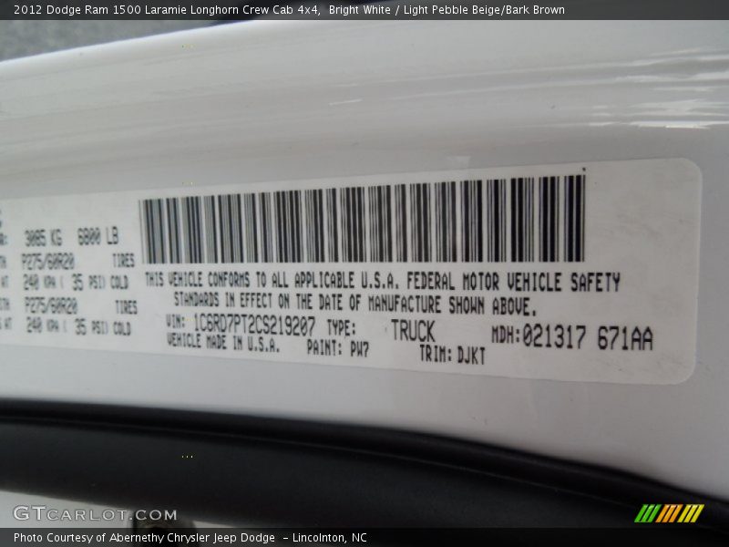 PW7 - 2012 Dodge Ram 1500 Laramie Longhorn Crew Cab 4x4