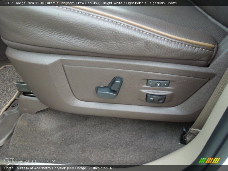 Bright White / Light Pebble Beige/Bark Brown 2012 Dodge Ram 1500 Laramie Longhorn Crew Cab 4x4