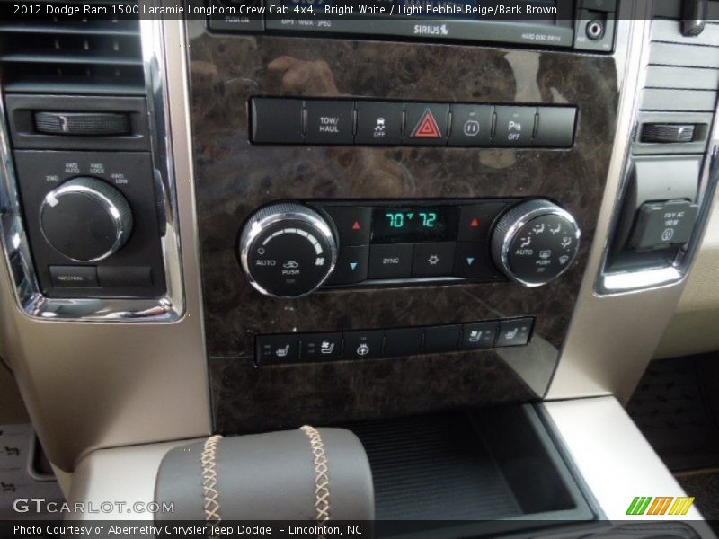 Bright White / Light Pebble Beige/Bark Brown 2012 Dodge Ram 1500 Laramie Longhorn Crew Cab 4x4