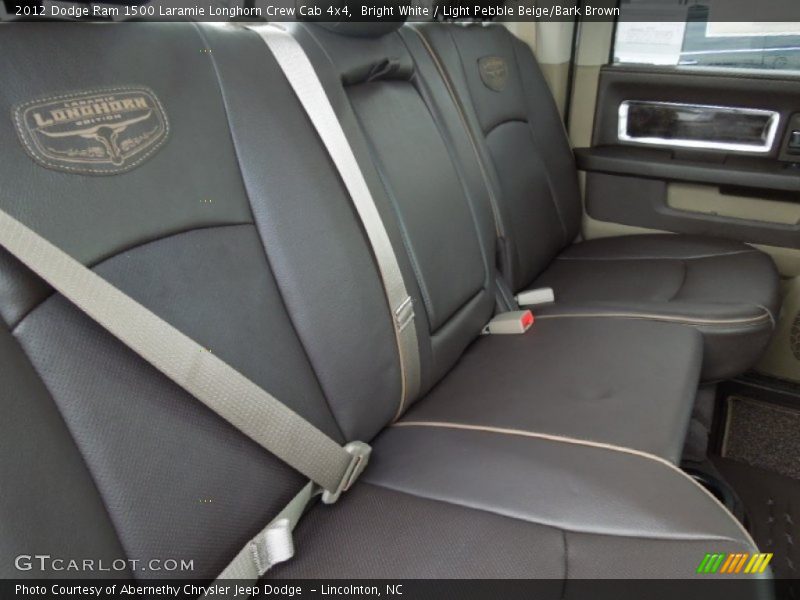 Bright White / Light Pebble Beige/Bark Brown 2012 Dodge Ram 1500 Laramie Longhorn Crew Cab 4x4