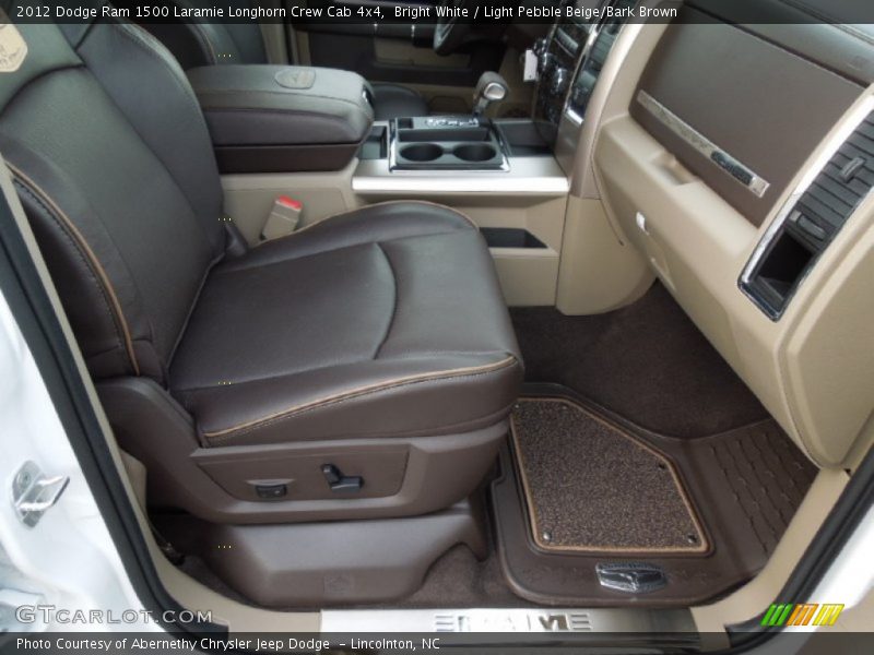 Bright White / Light Pebble Beige/Bark Brown 2012 Dodge Ram 1500 Laramie Longhorn Crew Cab 4x4