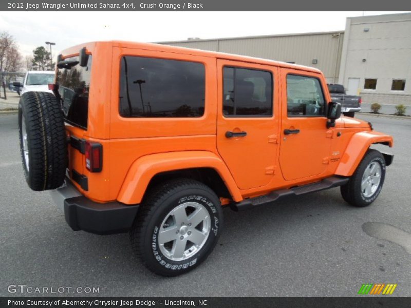 Crush Orange / Black 2012 Jeep Wrangler Unlimited Sahara 4x4