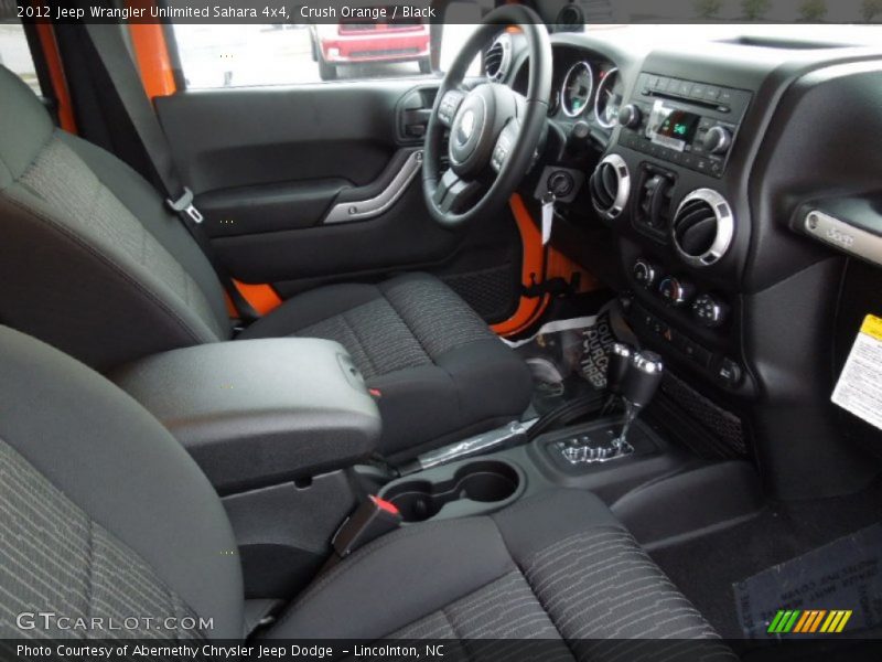 Crush Orange / Black 2012 Jeep Wrangler Unlimited Sahara 4x4