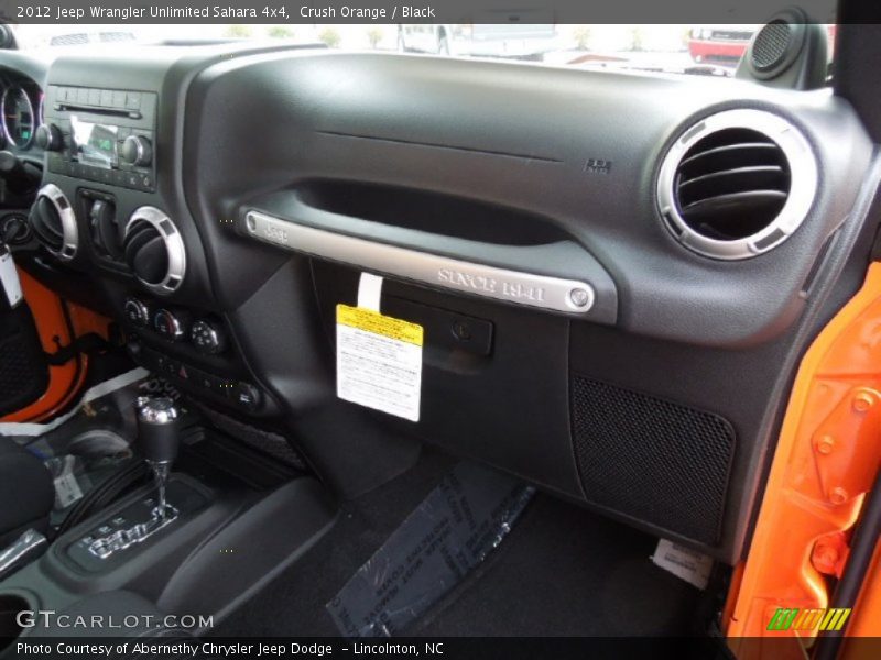Crush Orange / Black 2012 Jeep Wrangler Unlimited Sahara 4x4