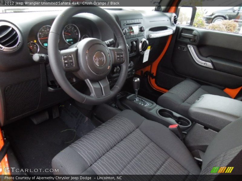 Crush Orange / Black 2012 Jeep Wrangler Unlimited Sahara 4x4
