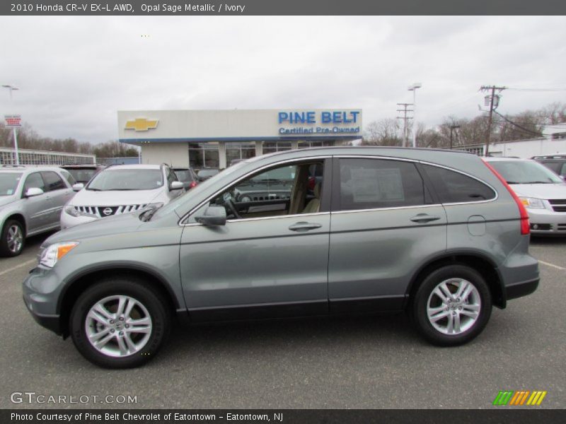 Opal Sage Metallic / Ivory 2010 Honda CR-V EX-L AWD