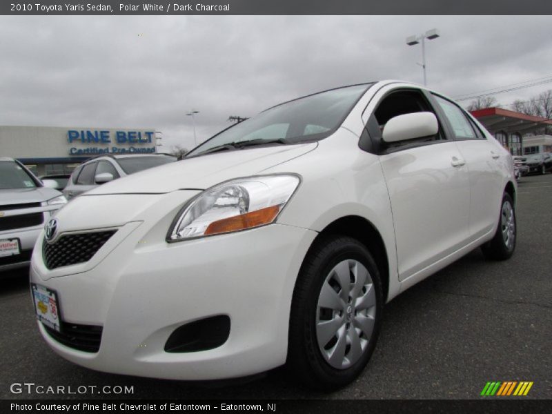 Polar White / Dark Charcoal 2010 Toyota Yaris Sedan