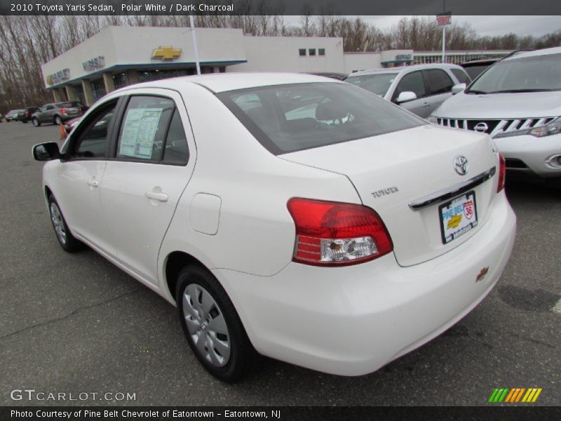 Polar White / Dark Charcoal 2010 Toyota Yaris Sedan