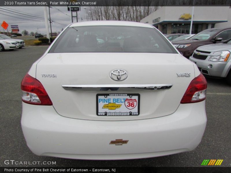 Polar White / Dark Charcoal 2010 Toyota Yaris Sedan