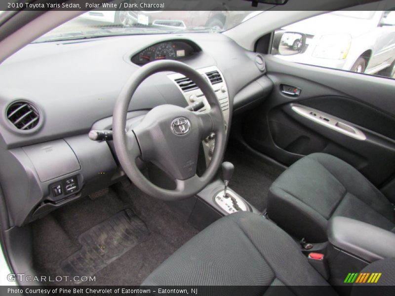 Polar White / Dark Charcoal 2010 Toyota Yaris Sedan