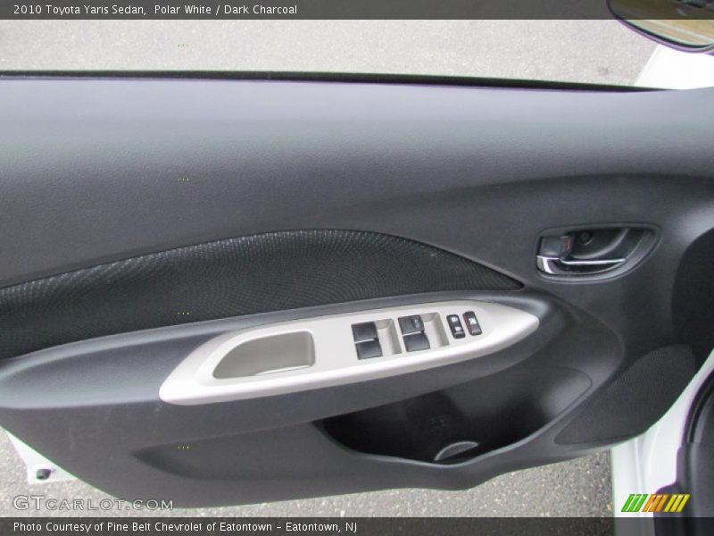 Polar White / Dark Charcoal 2010 Toyota Yaris Sedan