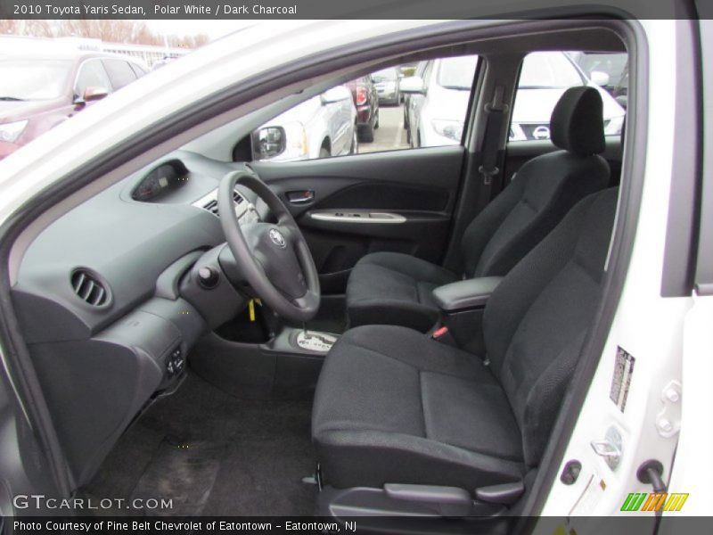 Polar White / Dark Charcoal 2010 Toyota Yaris Sedan