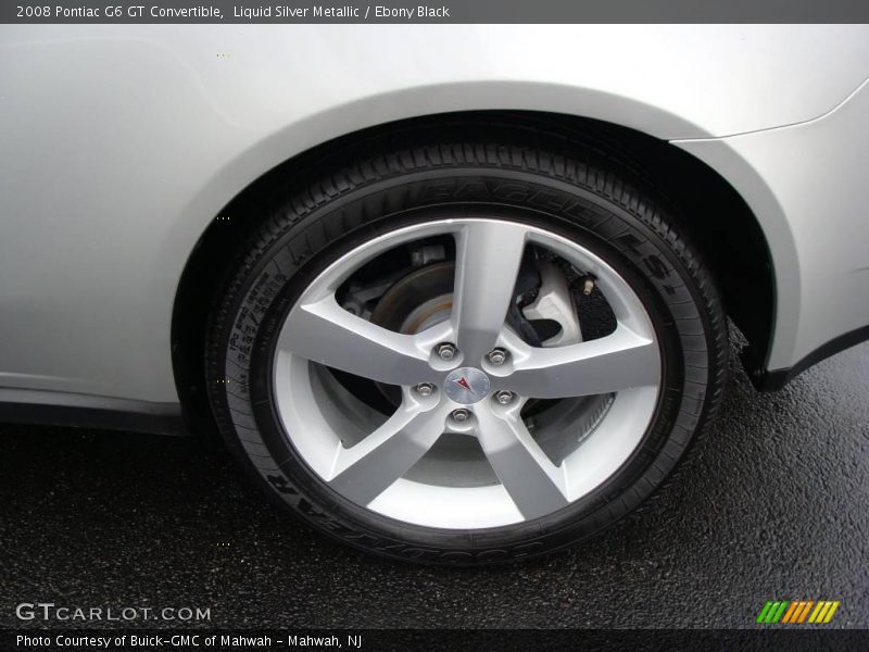 Liquid Silver Metallic / Ebony Black 2008 Pontiac G6 GT Convertible