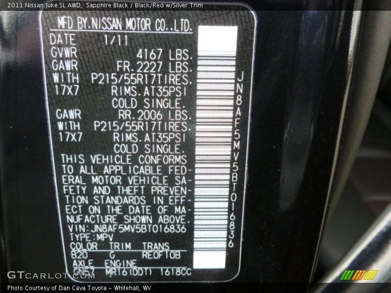 B20 - 2011 Nissan Juke SL AWD