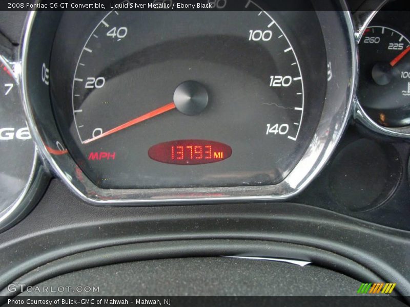 Liquid Silver Metallic / Ebony Black 2008 Pontiac G6 GT Convertible