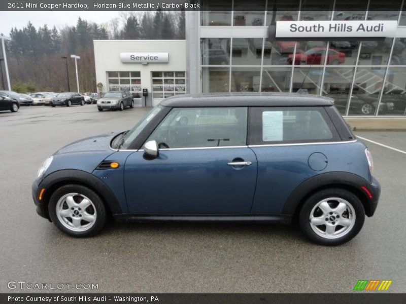 Horizon Blue Metallic / Carbon Black 2011 Mini Cooper Hardtop