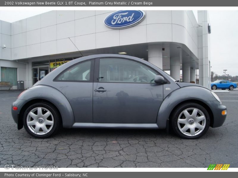Platinum Grey Metallic / Cream Beige 2002 Volkswagen New Beetle GLX 1.8T Coupe