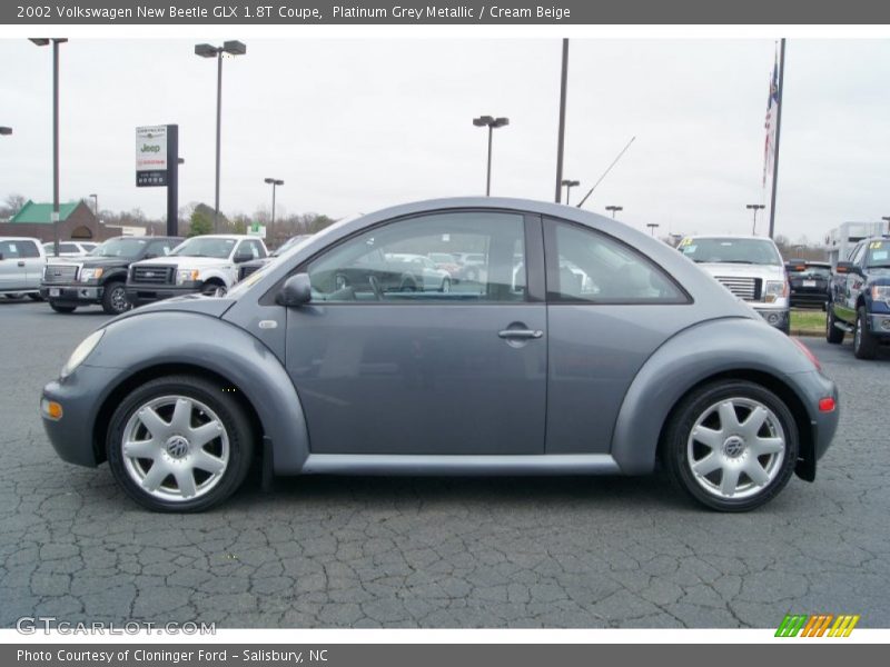 Platinum Grey Metallic / Cream Beige 2002 Volkswagen New Beetle GLX 1.8T Coupe