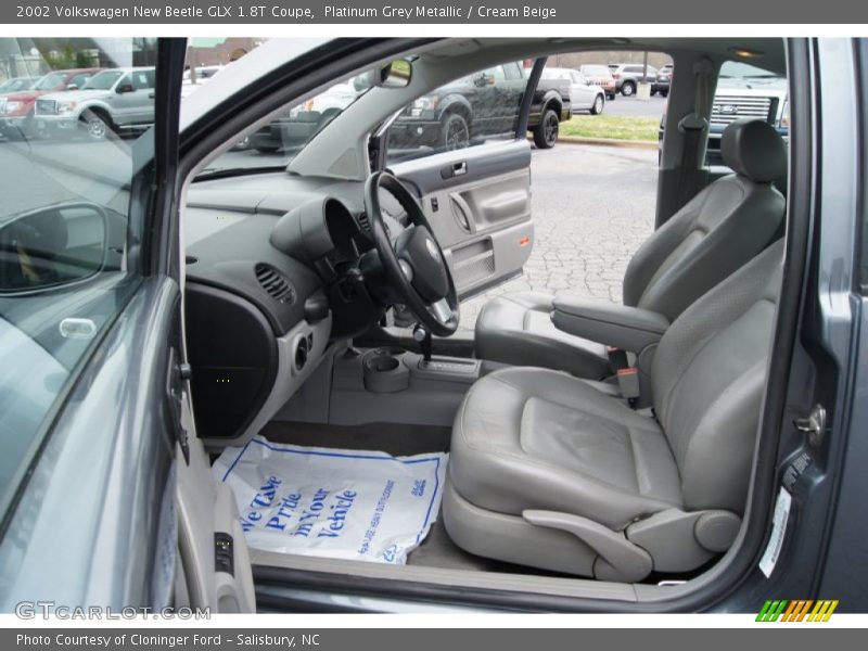 Platinum Grey Metallic / Cream Beige 2002 Volkswagen New Beetle GLX 1.8T Coupe