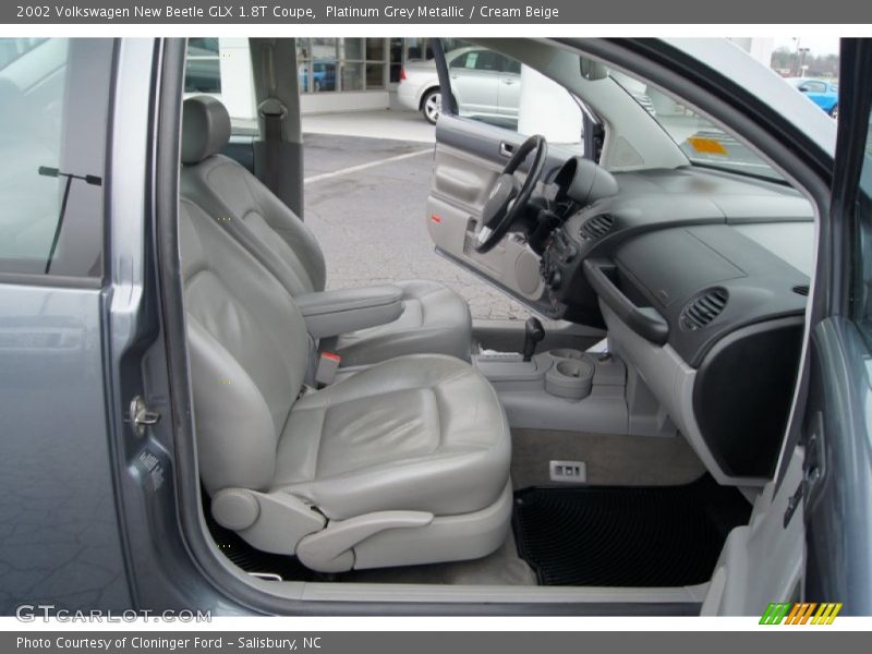 Platinum Grey Metallic / Cream Beige 2002 Volkswagen New Beetle GLX 1.8T Coupe