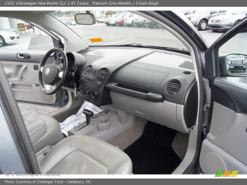 Platinum Grey Metallic / Cream Beige 2002 Volkswagen New Beetle GLX 1.8T Coupe