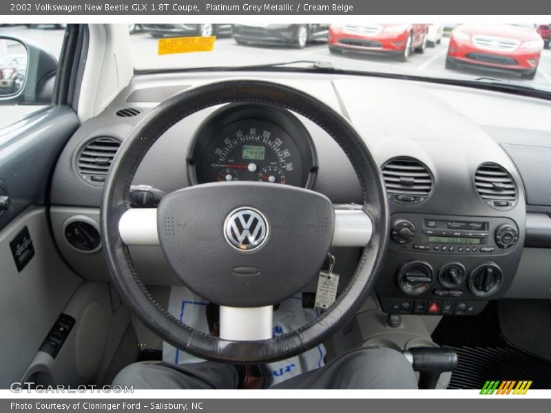 Platinum Grey Metallic / Cream Beige 2002 Volkswagen New Beetle GLX 1.8T Coupe
