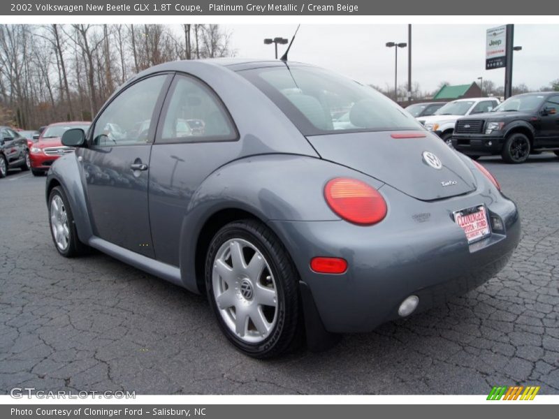 Platinum Grey Metallic / Cream Beige 2002 Volkswagen New Beetle GLX 1.8T Coupe