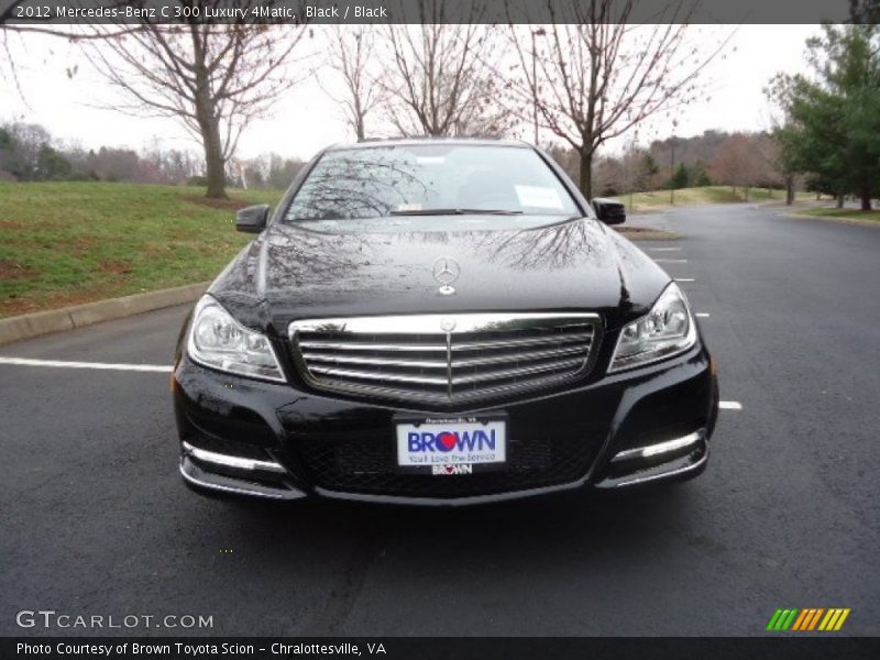Black / Black 2012 Mercedes-Benz C 300 Luxury 4Matic