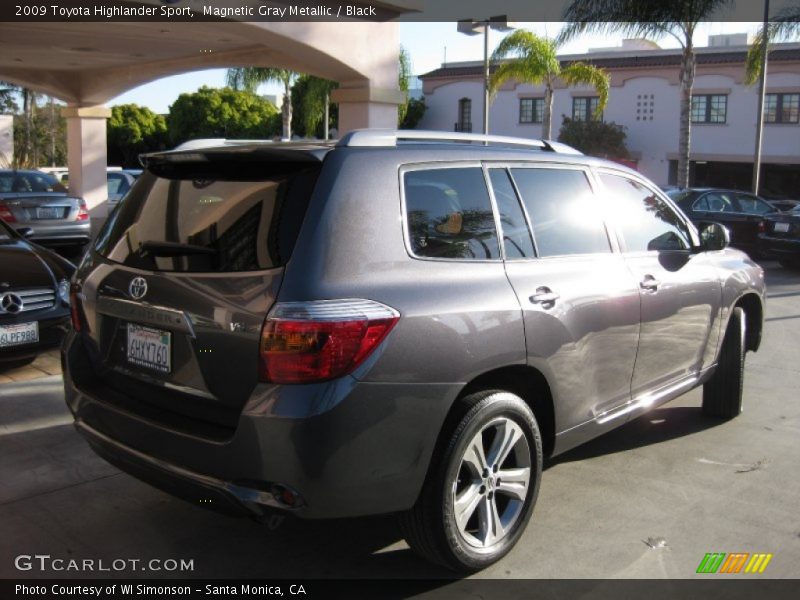 Magnetic Gray Metallic / Black 2009 Toyota Highlander Sport