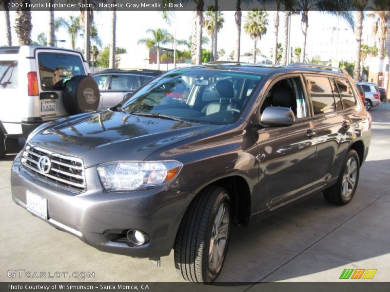 Magnetic Gray Metallic / Black 2009 Toyota Highlander Sport