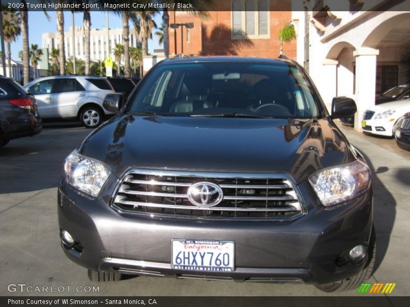 Magnetic Gray Metallic / Black 2009 Toyota Highlander Sport