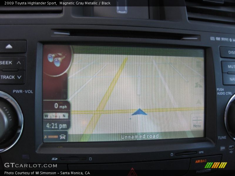 Magnetic Gray Metallic / Black 2009 Toyota Highlander Sport