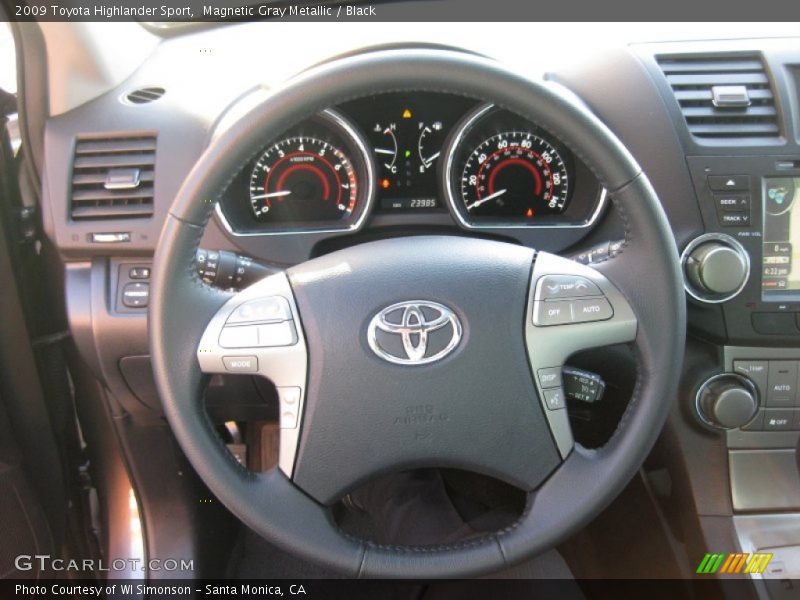 Magnetic Gray Metallic / Black 2009 Toyota Highlander Sport