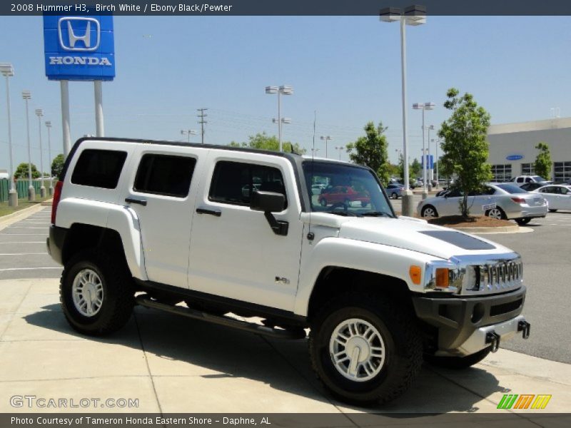 Birch White / Ebony Black/Pewter 2008 Hummer H3