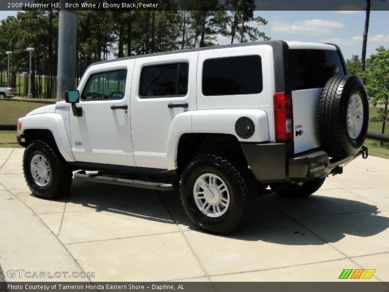 Birch White / Ebony Black/Pewter 2008 Hummer H3