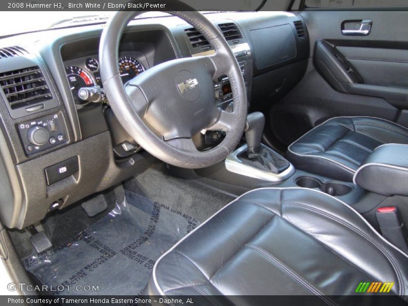  2008 H3  Ebony Black/Pewter Interior