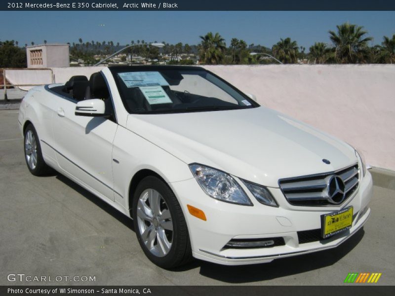 Arctic White / Black 2012 Mercedes-Benz E 350 Cabriolet