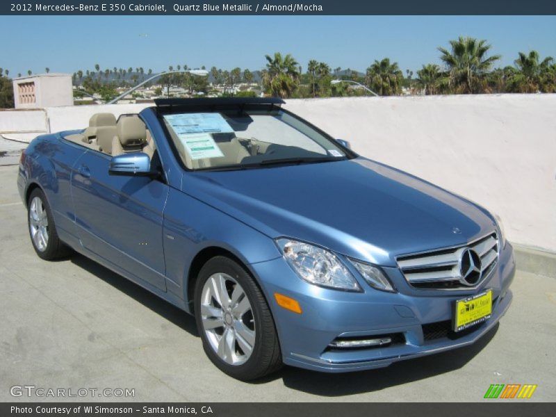 Quartz Blue Metallic / Almond/Mocha 2012 Mercedes-Benz E 350 Cabriolet