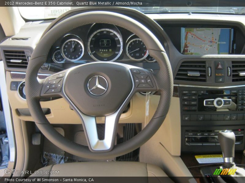 Quartz Blue Metallic / Almond/Mocha 2012 Mercedes-Benz E 350 Cabriolet