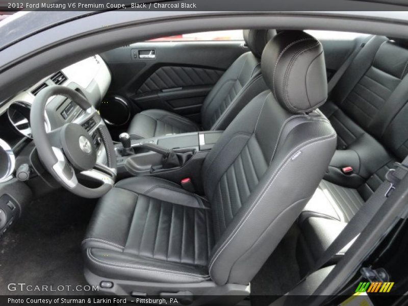  2012 Mustang V6 Premium Coupe Charcoal Black Interior