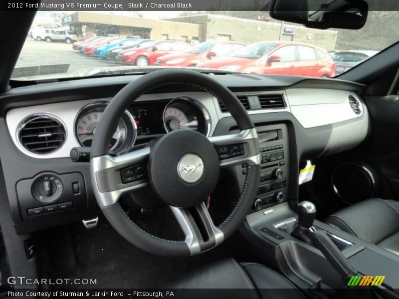 Black / Charcoal Black 2012 Ford Mustang V6 Premium Coupe